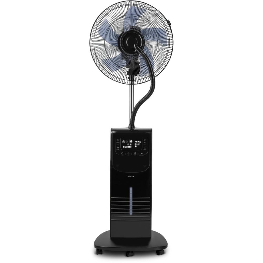 Sencor - Rashlađivač zraka s raspršivačem vode 90W/230V crna + daljinski upravljač