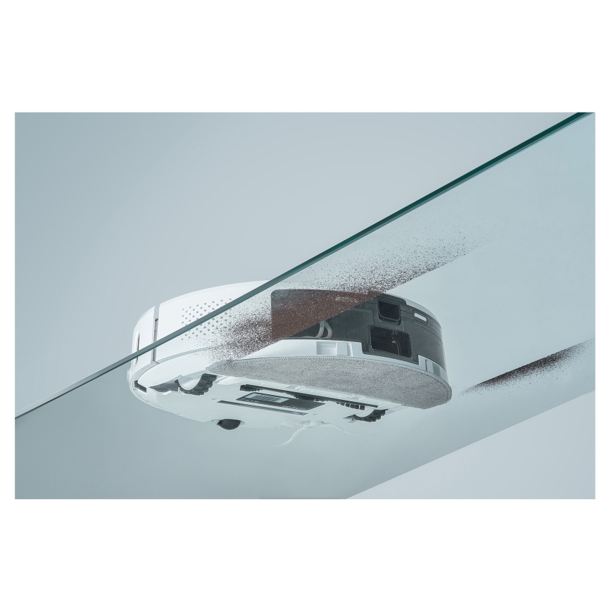 Sencor - Robotski usisavač s mopom 2 u 1 50 W/5000 mAh Wi-Fi bijela + daljinski upravljač