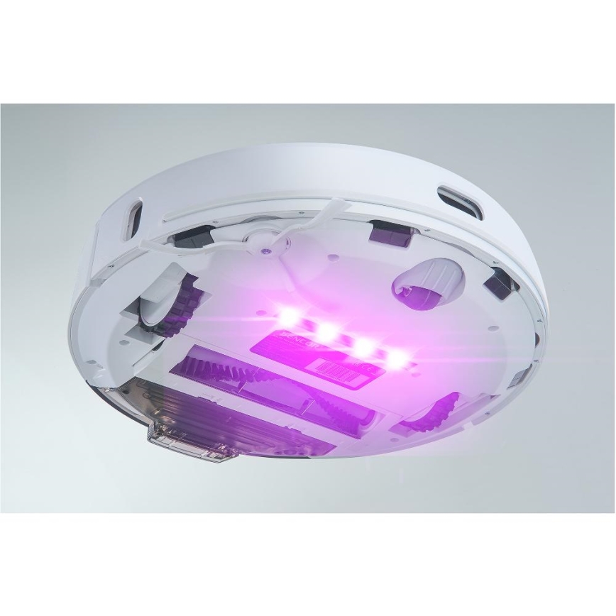 Sencor - Robotski usisavač s mopom 2 u 1 50 W/5000 mAh Wi-Fi bijela + daljinski upravljač