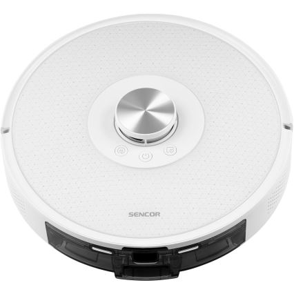 Sencor - Robotski usisavač s mopom 2 u 1 50 W/5000 mAh Wi-Fi bijela + daljinski upravljač