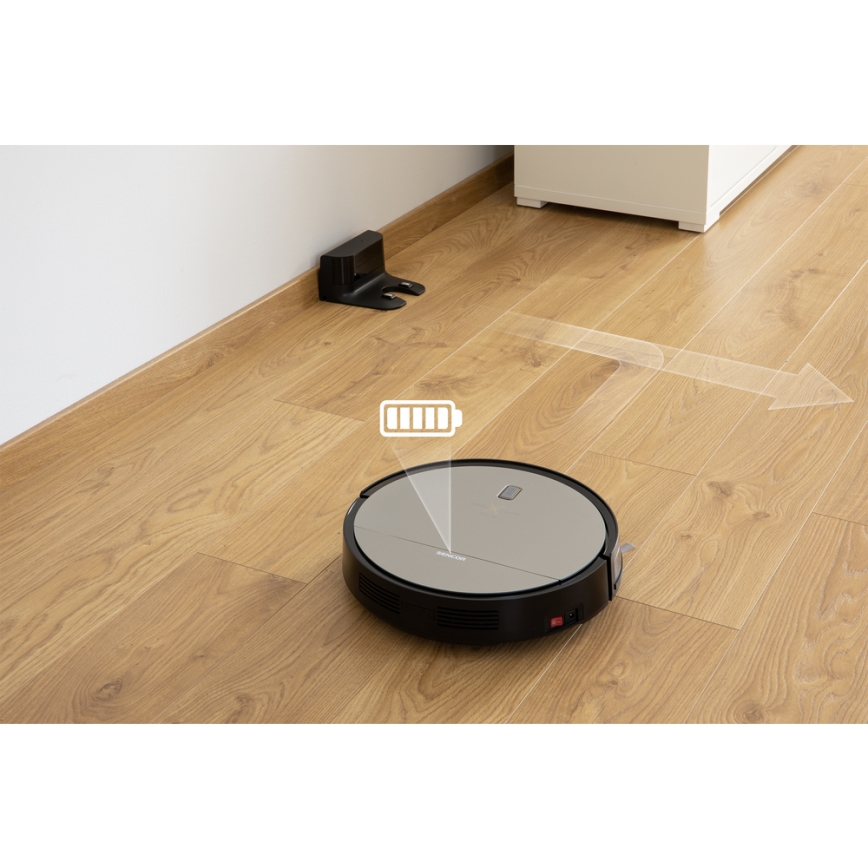 Sencor - Robotski usisivač i perač podova 2u1 25W 2600 mAh crna/srebrna + daljinsko upravljanje