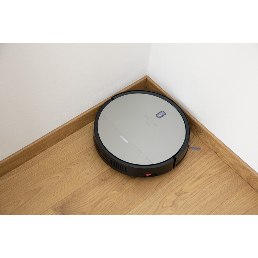Sencor - Robotski usisivač i perač podova 2u1 25W 2600 mAh crna/srebrna + daljinsko upravljanje
