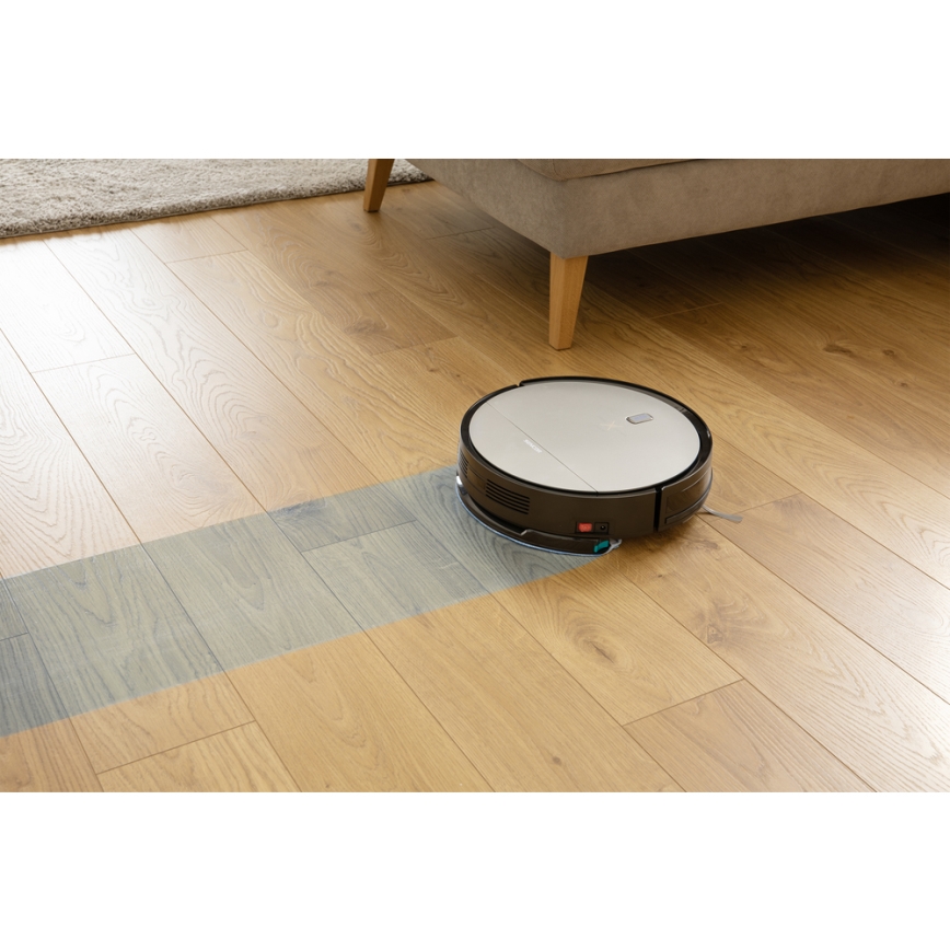 Sencor - Robotski usisivač i perač podova 2u1 25W 2600 mAh crna/srebrna + daljinsko upravljanje