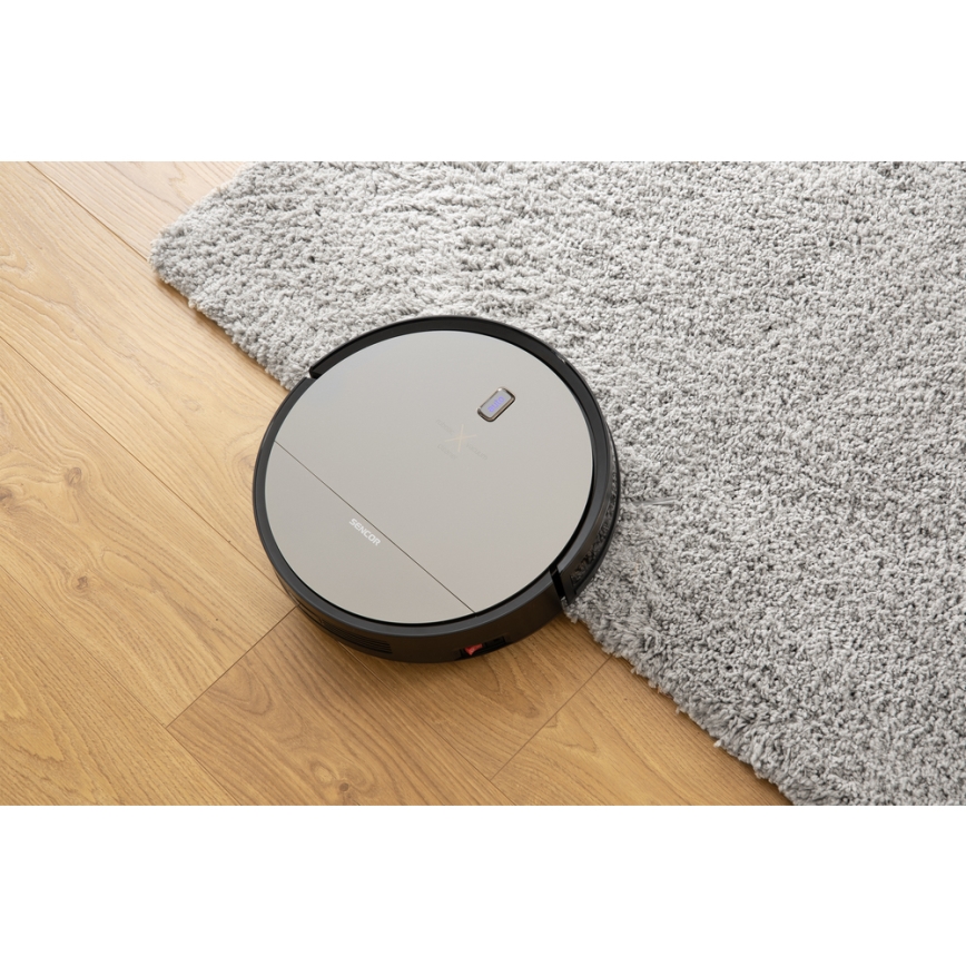 Sencor - Robotski usisivač i perač podova 2u1 25W 2600 mAh crna/srebrna + daljinsko upravljanje