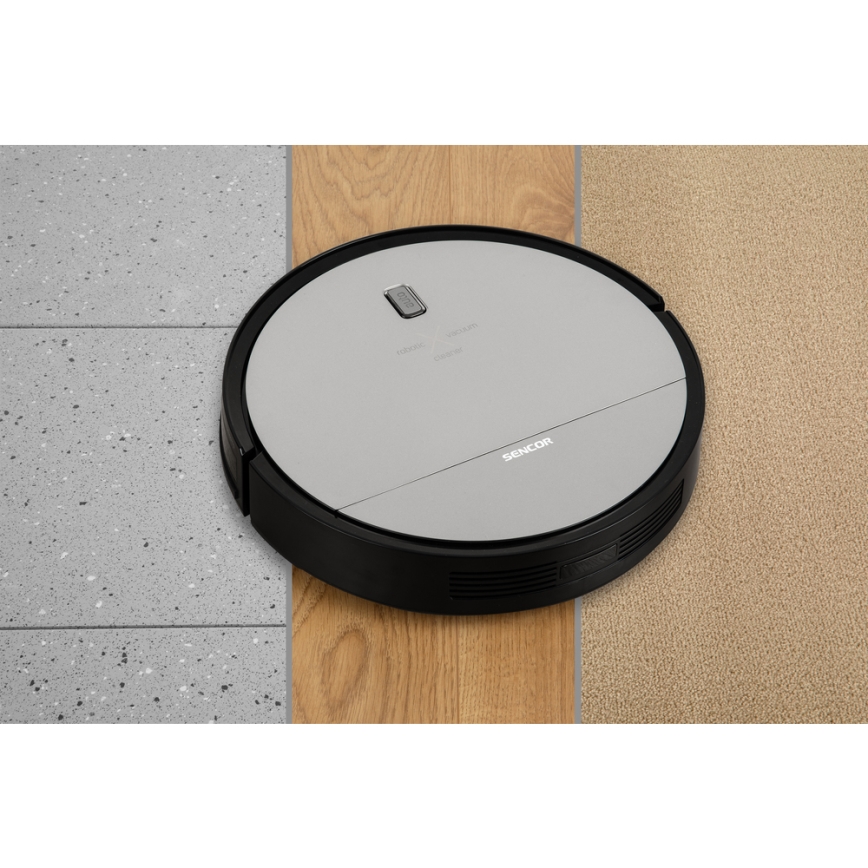 Sencor - Robotski usisivač i perač podova 2u1 25W 2600 mAh crna/srebrna + daljinsko upravljanje