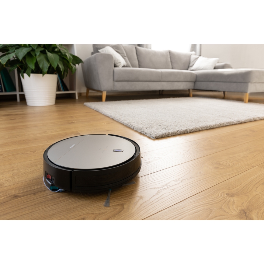 Sencor - Robotski usisivač i perač podova 2u1 25W 2600 mAh crna/srebrna + daljinsko upravljanje