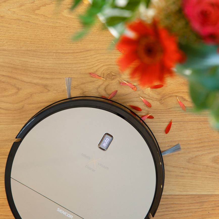 Sencor - Robotski usisivač i perač podova 2u1 25W 2600 mAh crna/srebrna + daljinsko upravljanje