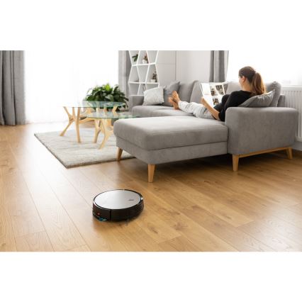 Sencor - Robotski usisivač i perač podova 2u1 25W 2600 mAh crna/srebrna + daljinsko upravljanje
