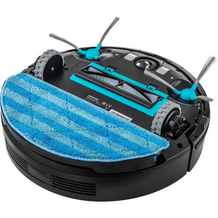 Sencor - Robotski usisivač i perač podova 2u1 25W 2600 mAh crna/srebrna + daljinsko upravljanje