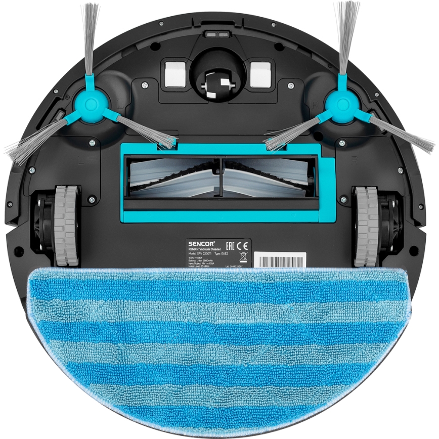 Sencor - Robotski usisivač i perač podova 2u1 25W 2600 mAh crna/srebrna + daljinsko upravljanje