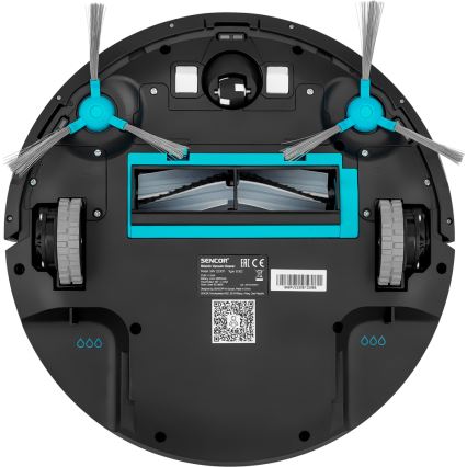 Sencor - Robotski usisivač i perač podova 2u1 25W 2600 mAh crna/srebrna + daljinsko upravljanje