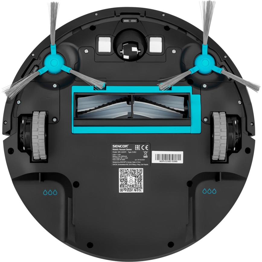 Sencor - Robotski usisivač i perač podova 2u1 25W 2600 mAh crna/srebrna + daljinsko upravljanje