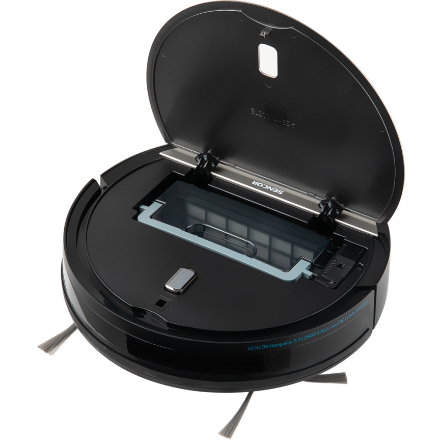 Sencor - Robotski usisivač i perač podova 2u1 25W 2600 mAh crna/srebrna + daljinsko upravljanje