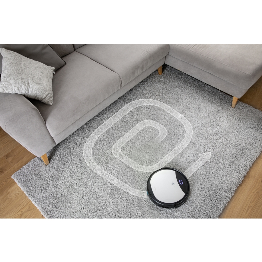 Sencor - Robotski usisivač i perač podova 2u1 25W 2600 mAh Wi-Fi crna/srebrna + daljinsko upravljanje