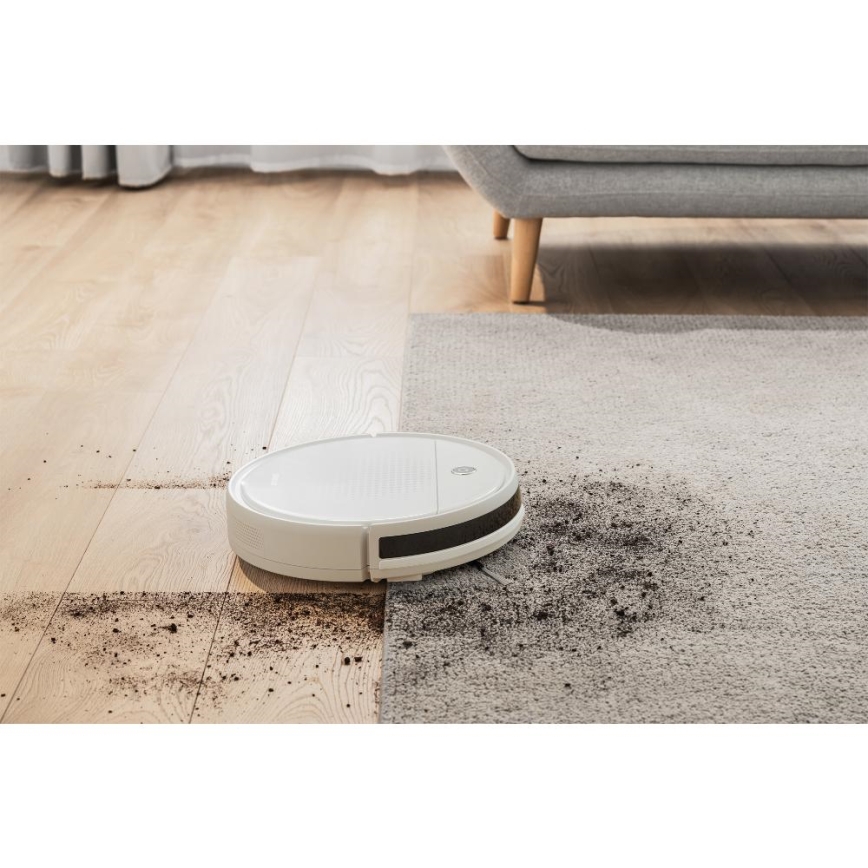 Sencor - Robotski usisivač s mopom 2u1 18W/1500 mAh bijela + daljinski upravljač