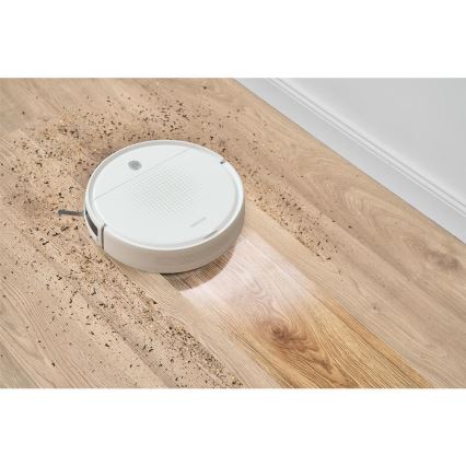 Sencor - Robotski usisivač s mopom 2u1 18W/1500 mAh bijela + daljinski upravljač