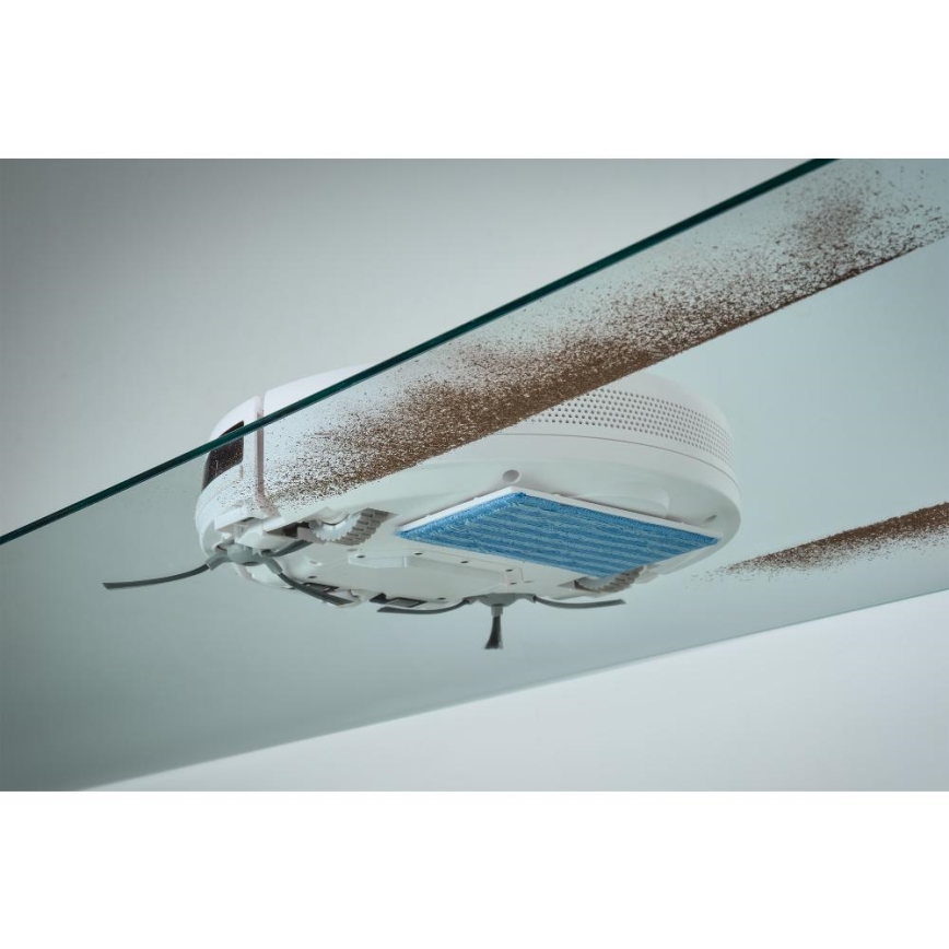 Sencor - Robotski usisivač s mopom 2u1 18W/1500 mAh bijela + daljinski upravljač