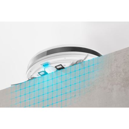 Sencor - Robotski usisivač s mopom 2u1 18W/1500 mAh bijela + daljinski upravljač