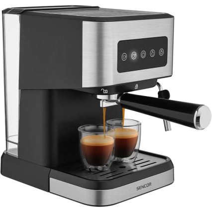 Sencor - Ručni espresso aparat 1050W/230V crni/matirani krom
