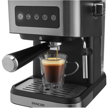 Sencor - Ručni espresso aparat 1050W/230V crni/matirani krom