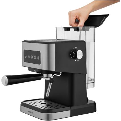 Sencor - Ručni espresso aparat 1050W/230V crni/matirani krom