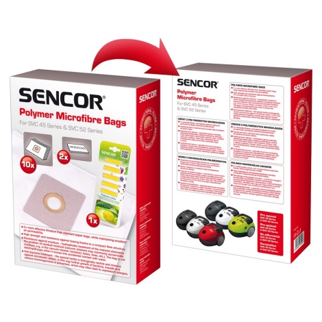 Sencor - SET 10x Vrećica + 5x miris + 2x mikrofilter za usisivač