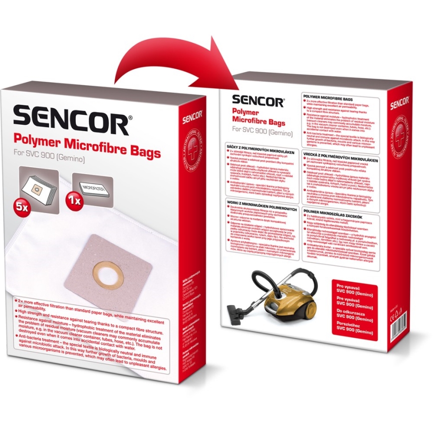 Sencor - SET 5x vrećica + 1x mikrofilter za usisavač