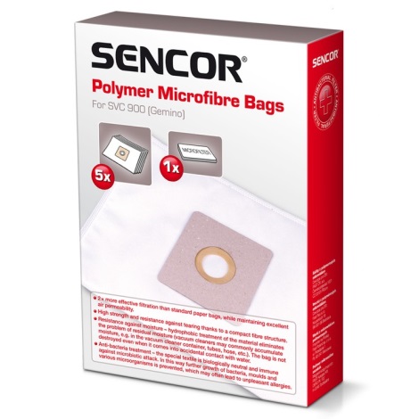 Sencor - SET 5x Vrećica + 1x mikrofilter za usisivač