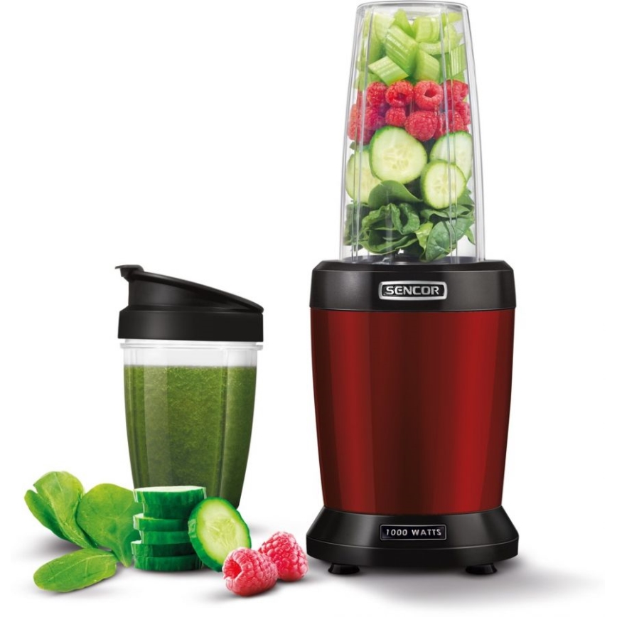 Sencor - Smoothie nutri blender 1000W/230V crvena