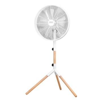 Sencor - stajaći ventilator 50 W/230 V, promjer 40 cm, bijela/bukva
