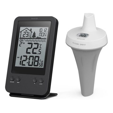 Sencor - Stanica za mjerenje temperature s bežičnim plutajućim senzorom za bazen 2xAA + 2xAA IPX7