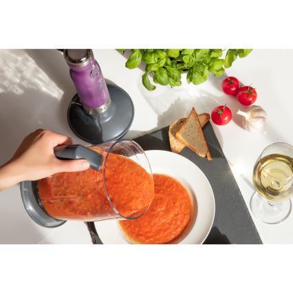 Sencor - Štapni mikser 4u1 1200W/230V nehrđajući čelik/ljubičasta