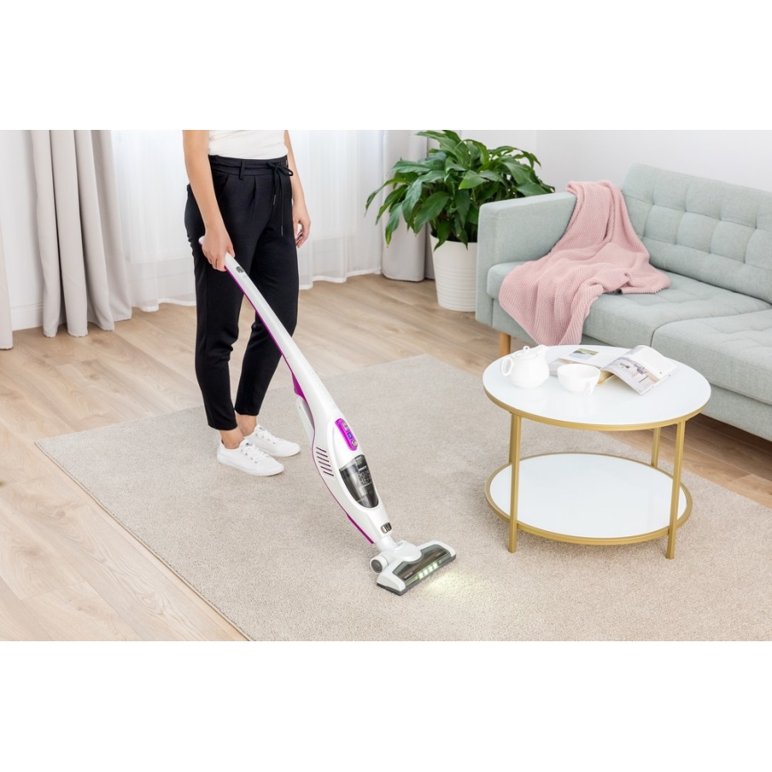 Sencor - Štapni usisivač s električnom rotirajućom četkom 2u1 110W/14,8V 2200 mAh bijela