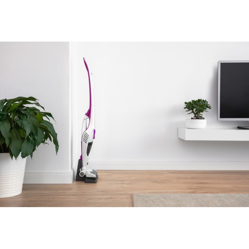 Sencor - Štapni usisivač s električnom rotirajućom četkom 2u1 110W/14,8V 2200 mAh bijela