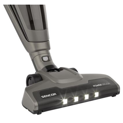 Sencor - Štapni usisivač s električnom rotirajućom četkom 2u1 110W/21,6V 2000 mAh siva
