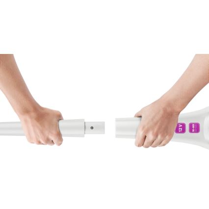 Sencor - Štapni usisivač s električnom rotirajućom četkom 2v1 70W/12V 1800 mAh bijela/ružičasta