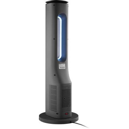 Sencor - Stupni bezlopatni ventilator s keramičkim grijačem 1200/2000W/230V antracit + daljinski upravljač