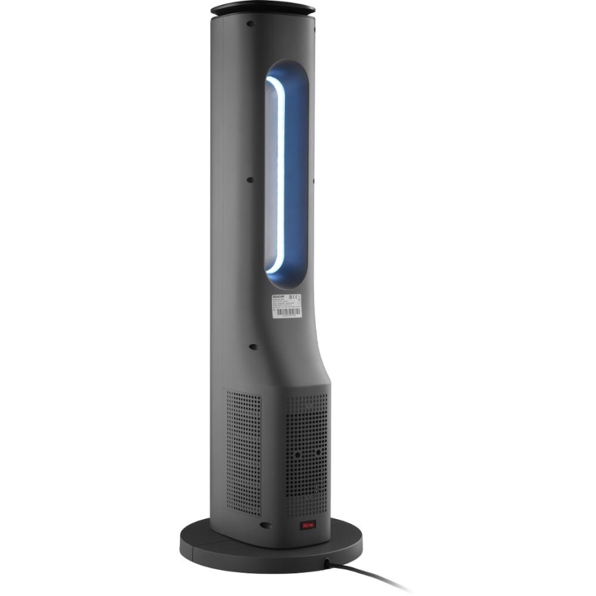 Sencor - Stupni bezlopatni ventilator s keramičkim grijačem 1200/2000W/230V antracit + daljinski upravljač