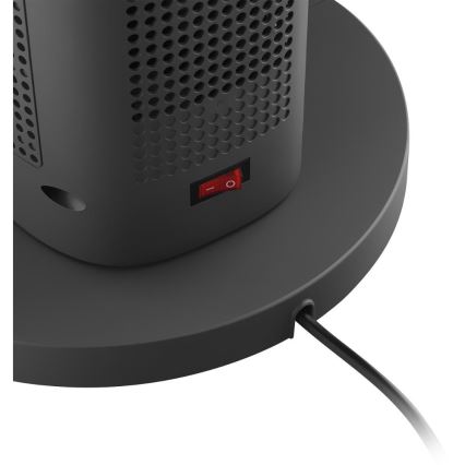 Sencor - Stupni bezlopatni ventilator s keramičkim grijačem 1200/2000W/230V antracit + daljinski upravljač