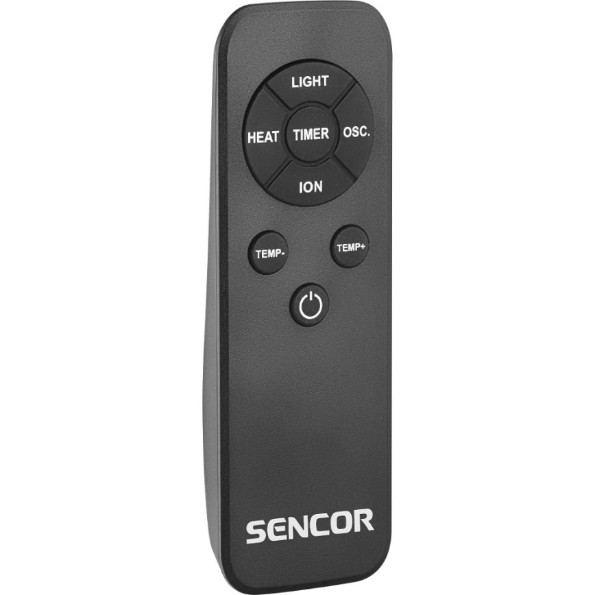Sencor - Stupni bezlopatni ventilator s keramičkim grijačem 1200/2000W/230V antracit + daljinski upravljač