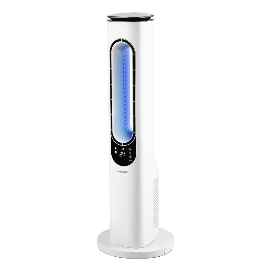 Sencor - Stupni ventilator bez lopatica 50W/230V bijela + daljinski upravljač