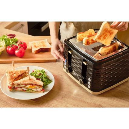 Sencor - Toster s četiri utora 1600W/230V crna/bež