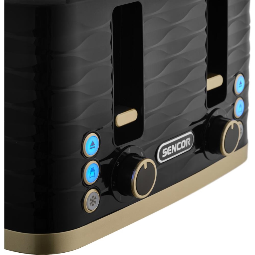 Sencor - Toster s četiri utora 1600W/230V crna/bež
