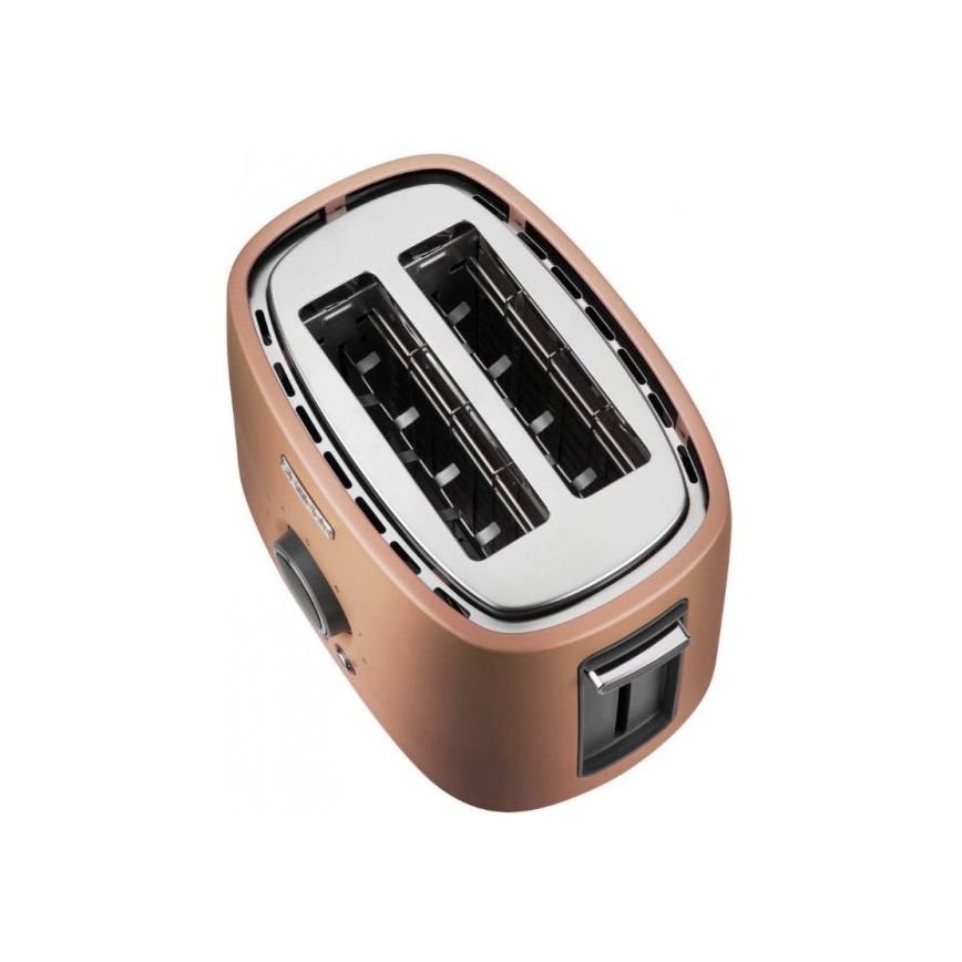 Sencor - Toster s dva otvora i rešetkom za podgrijavanje 1000W/230V bakreni