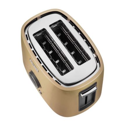 Sencor - Toster sa dva utora i rešetkom za podgrijavanje 1000W/230V bež