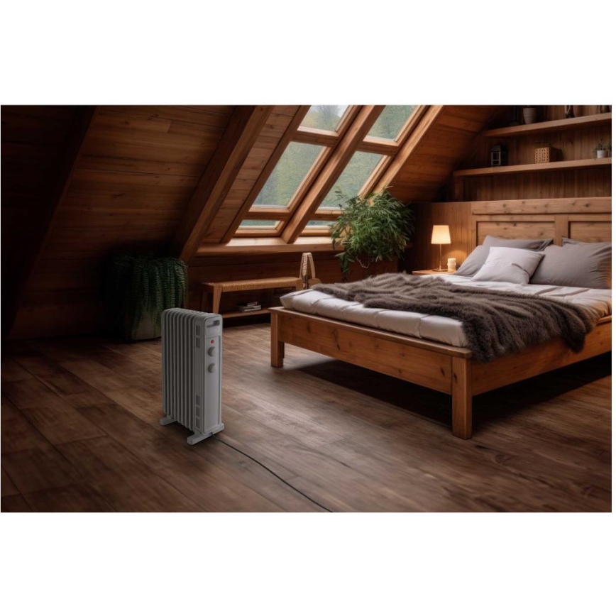 Sencor - uljni grijač s 9 rebrima 800/1200/2000W/230V bijeli