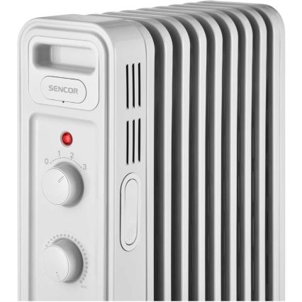 Sencor - uljni grijač s 9 rebrima 800/1200/2000W/230V bijeli