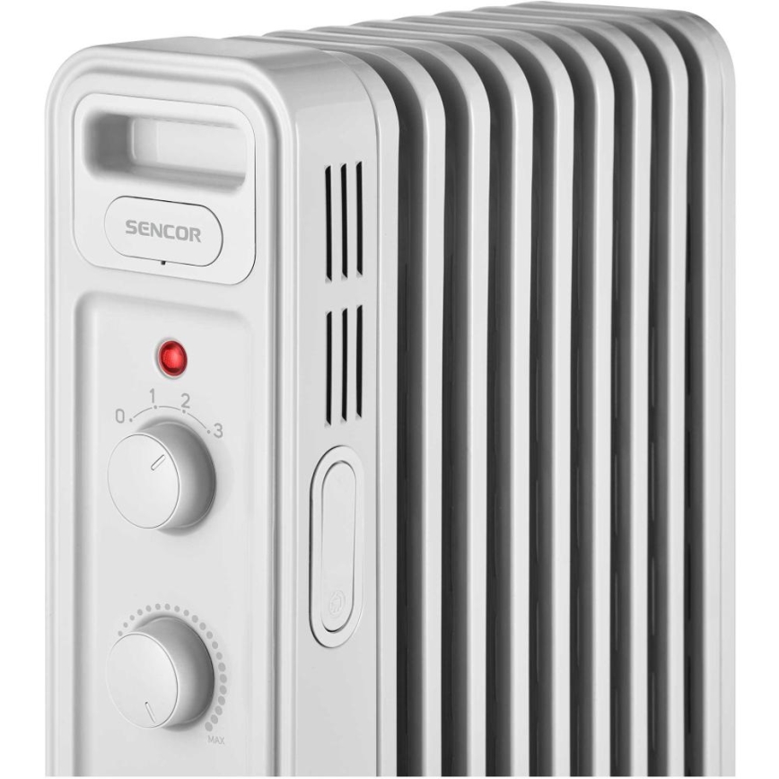 Sencor - uljni grijač s 9 rebrima 800/1200/2000W/230V bijeli