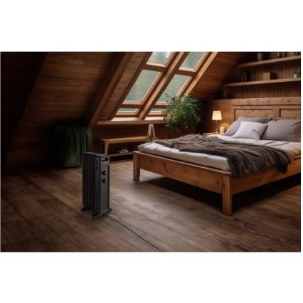 Sencor - Uljni radijator s 7 rebara 600/900/1500W/230V crni