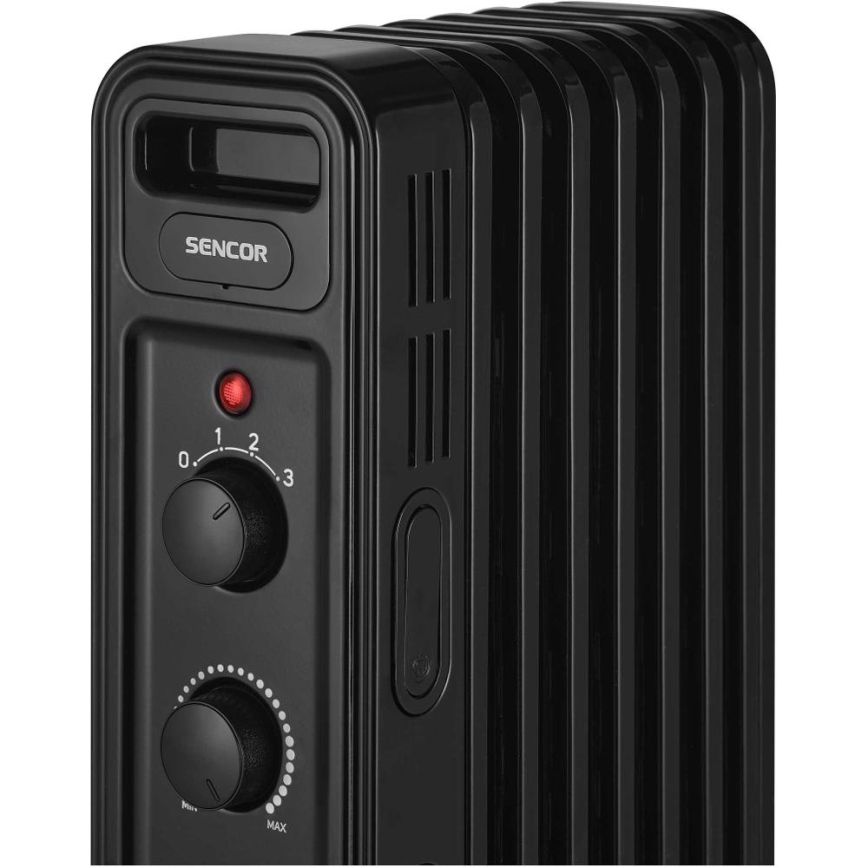Sencor - Uljni radijator s 7 rebara 600/900/1500W/230V crni